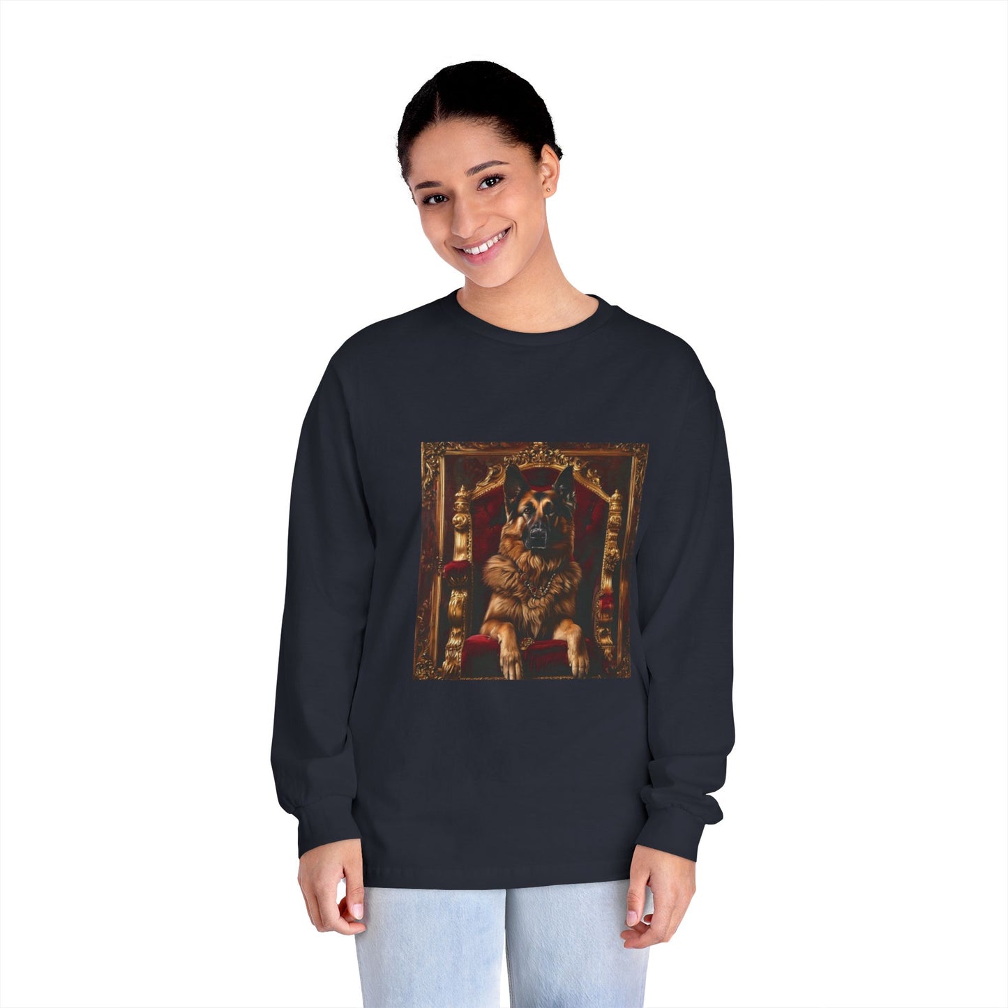 Custom Pet Portrait Unisex Long Sleeve T-Shirt | Funny Pet Gift