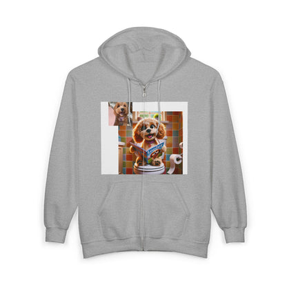 Custom Pet Portrait Unisex Zip-Up Hoodie | Funny Pet Gift