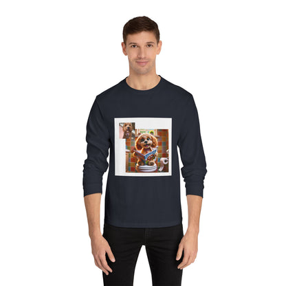 Custom Pet Toilet Throne Unisex Long Sleeve T-Shirt | Funny Pet Mom or Dad Gift for Cat and Dog Owners