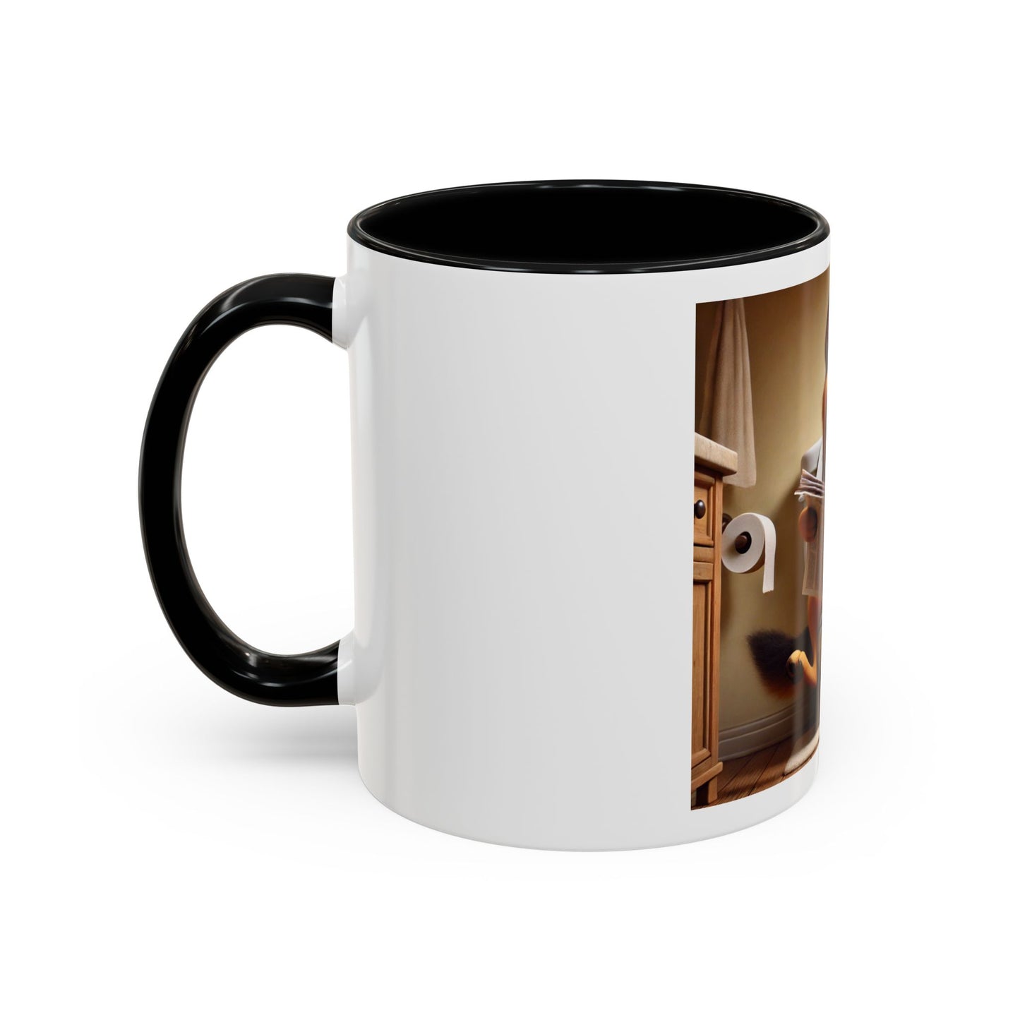 Funny German Shepherd Reading Newspaper Coffee Mug — Dog Lover Accent Mug