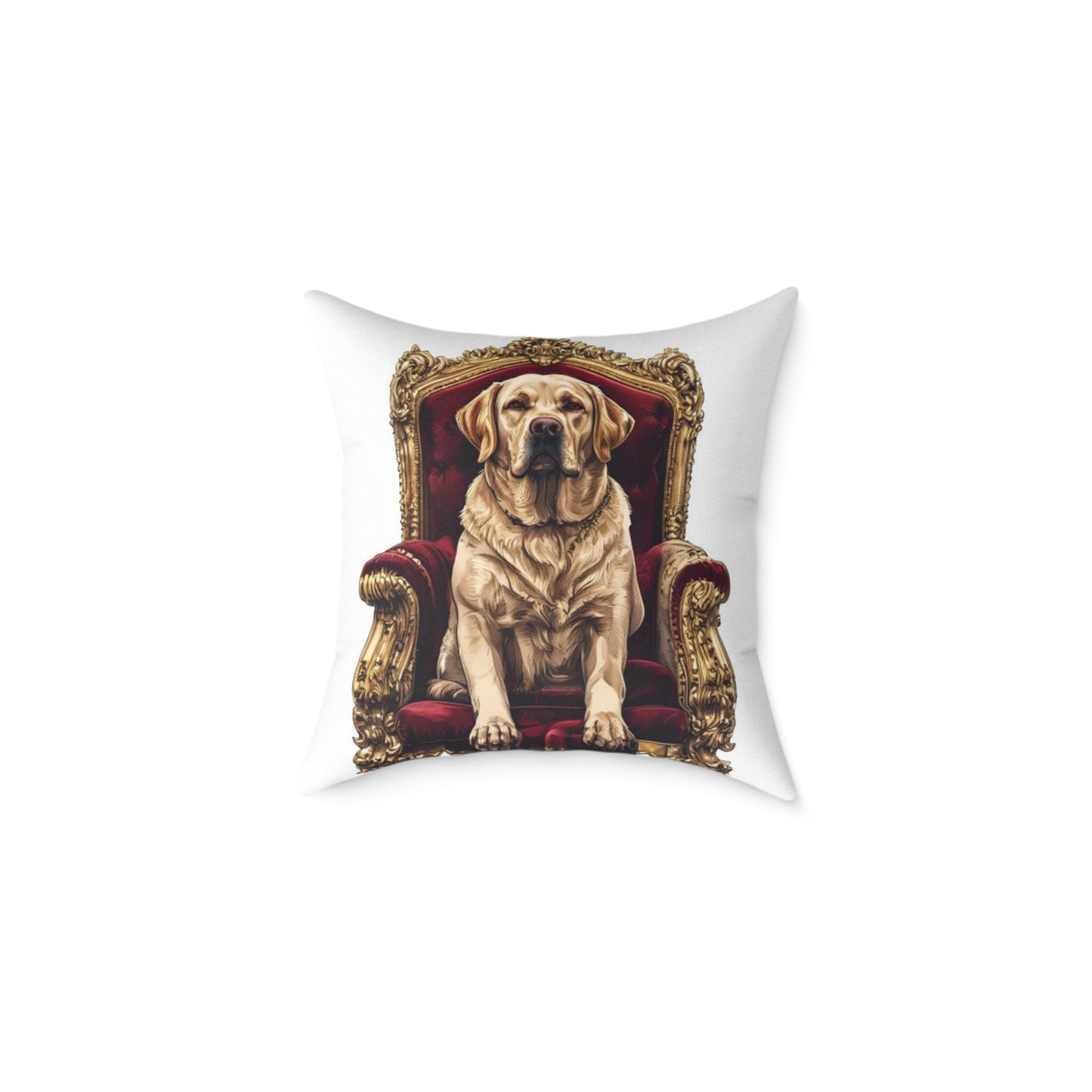 Custom Pet Portrait Square Canvas Pillow | Funny Pet Gift