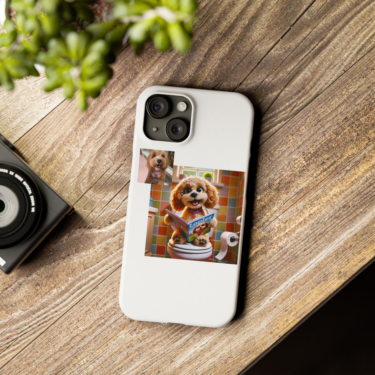 Custom Pet Portrait Slim Phone Case | Funny Pet Gift
