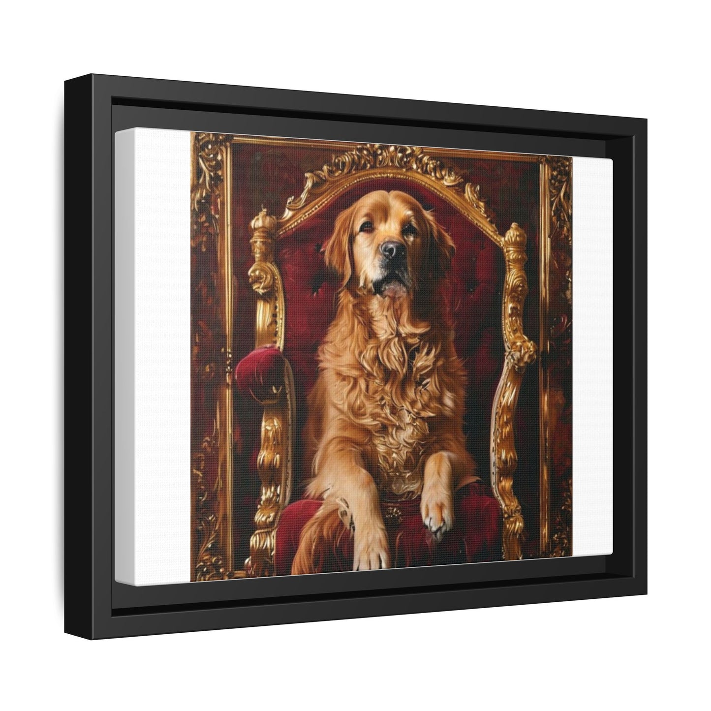 Custom Pet Portrait Framed Matte Canvas Print | Funny Pet Gift