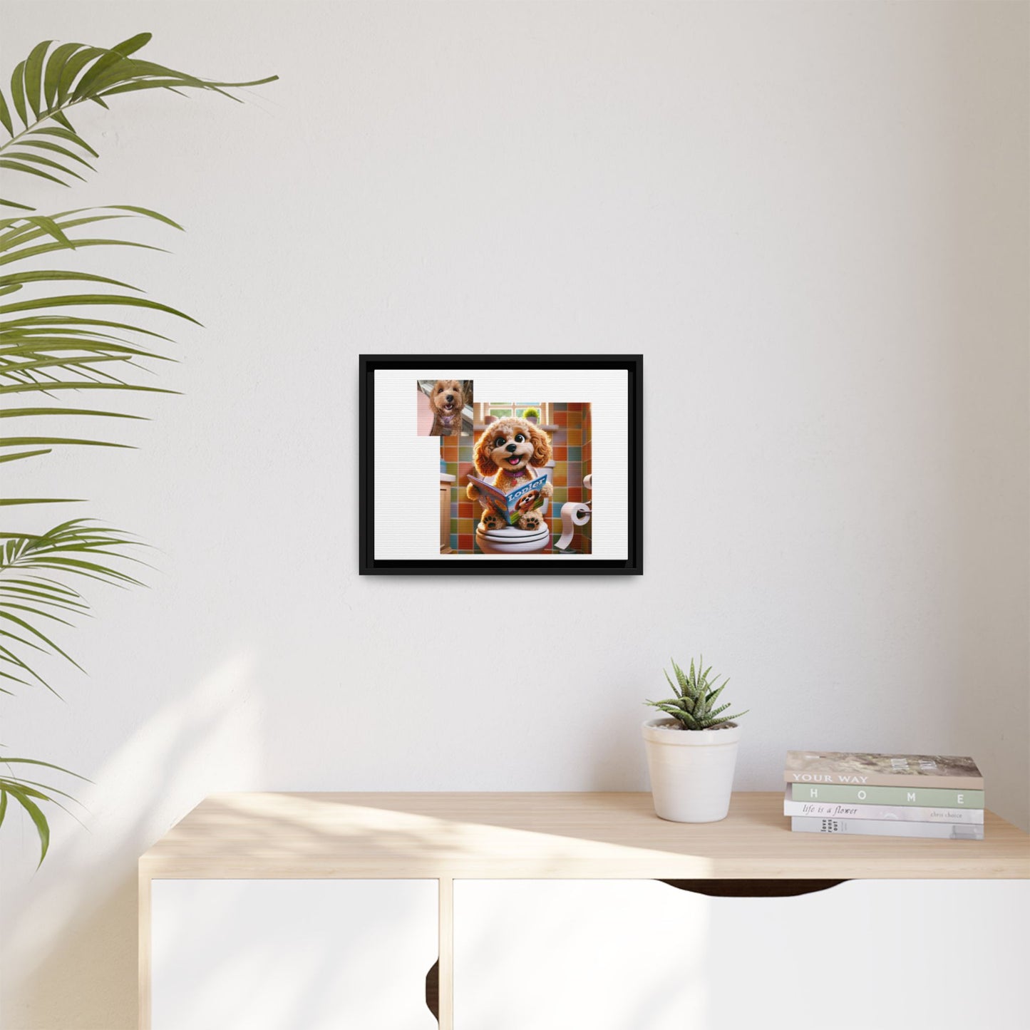 Custom Pet Portrait Framed Matte Canvas Print | Funny Pet Gift