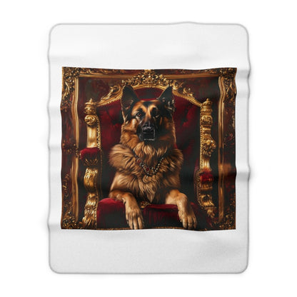 Custom Pet Portrait Sherpa Fleece Blanket | Funny Pet Gift