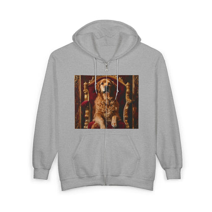 Custom Pet Portrait Unisex Zip-Up Hoodie | Funny Pet Gift