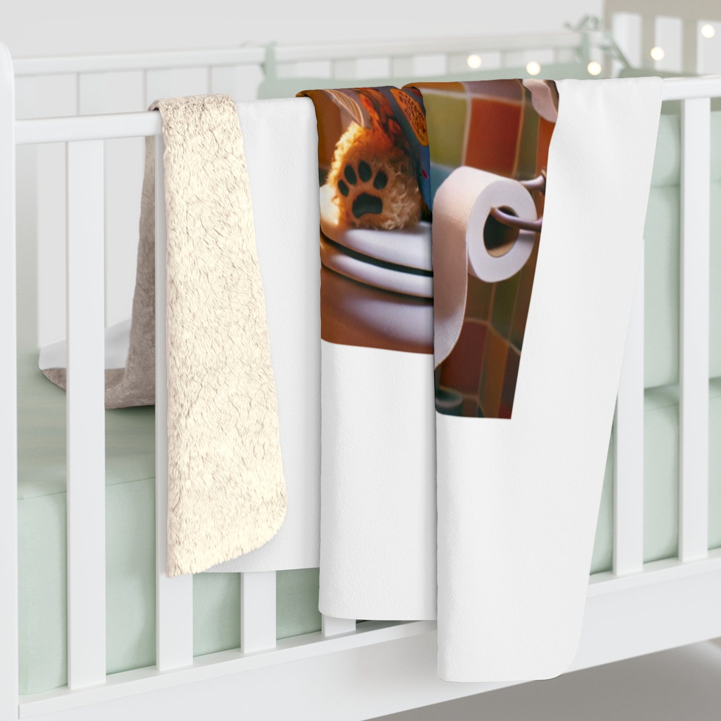 Custom Pet Portrait Sherpa Fleece Blanket | Funny Pet Gift