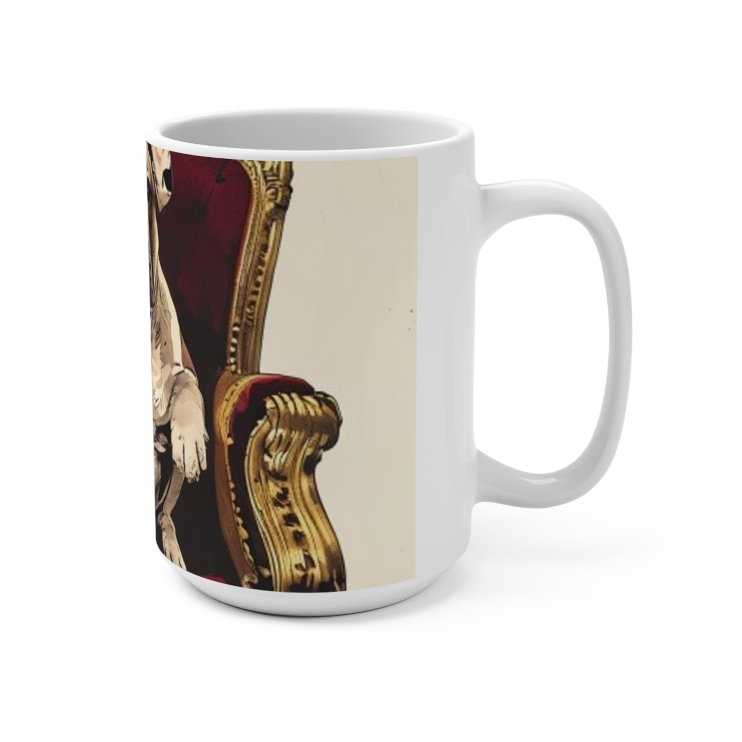 Custom Pet Portrait 15Oz Ceramic Mug | Funny Pet Gift