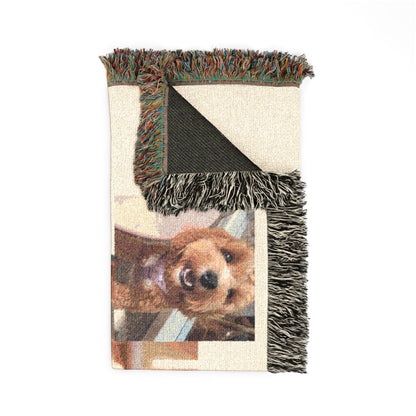Custom Pet Portrait Woven Blanket | Funny Pet Gift