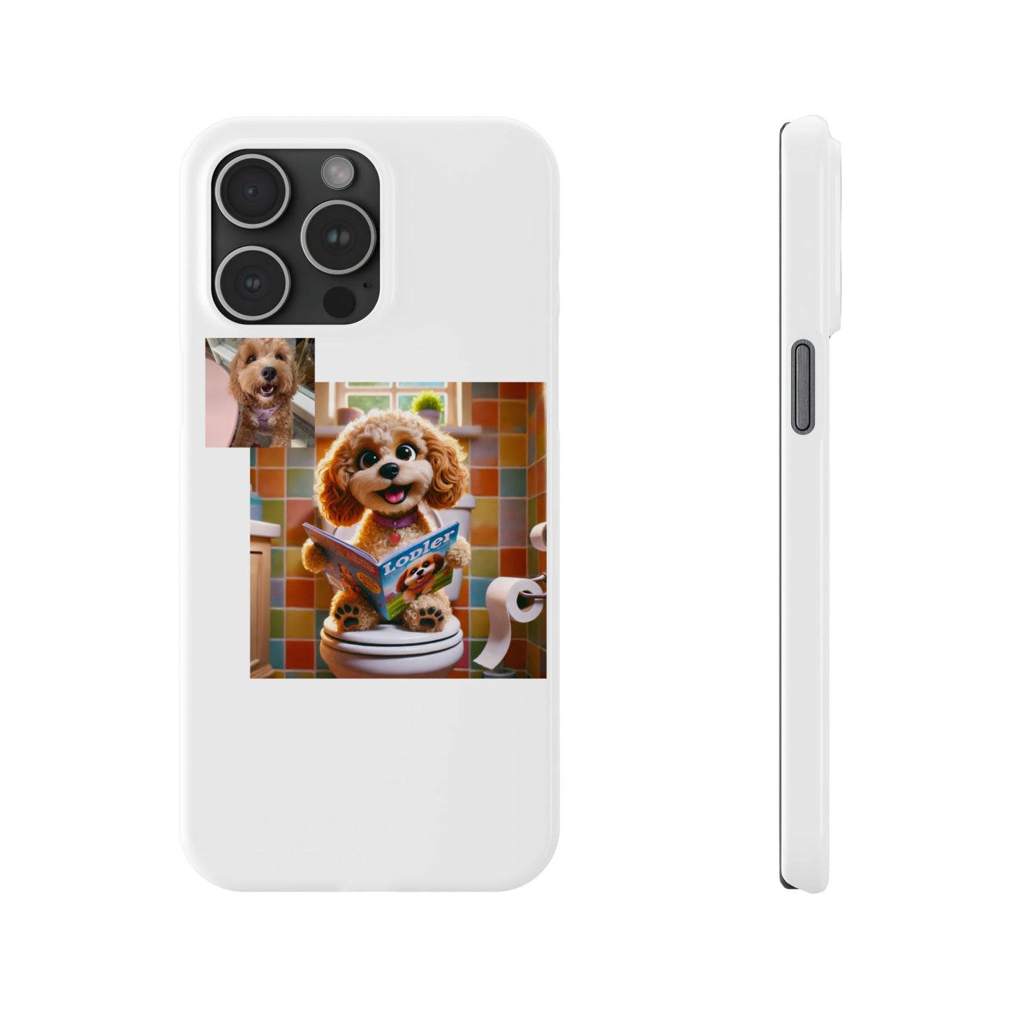 Custom Pet Portrait Slim Phone Case | Funny Pet Gift