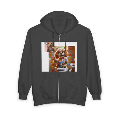 Custom Pet Portrait Unisex Zip-Up Hoodie | Funny Pet Gift