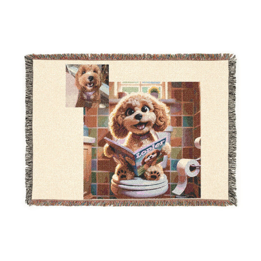 Custom Pet Portrait Woven Blanket | Funny Pet Gift