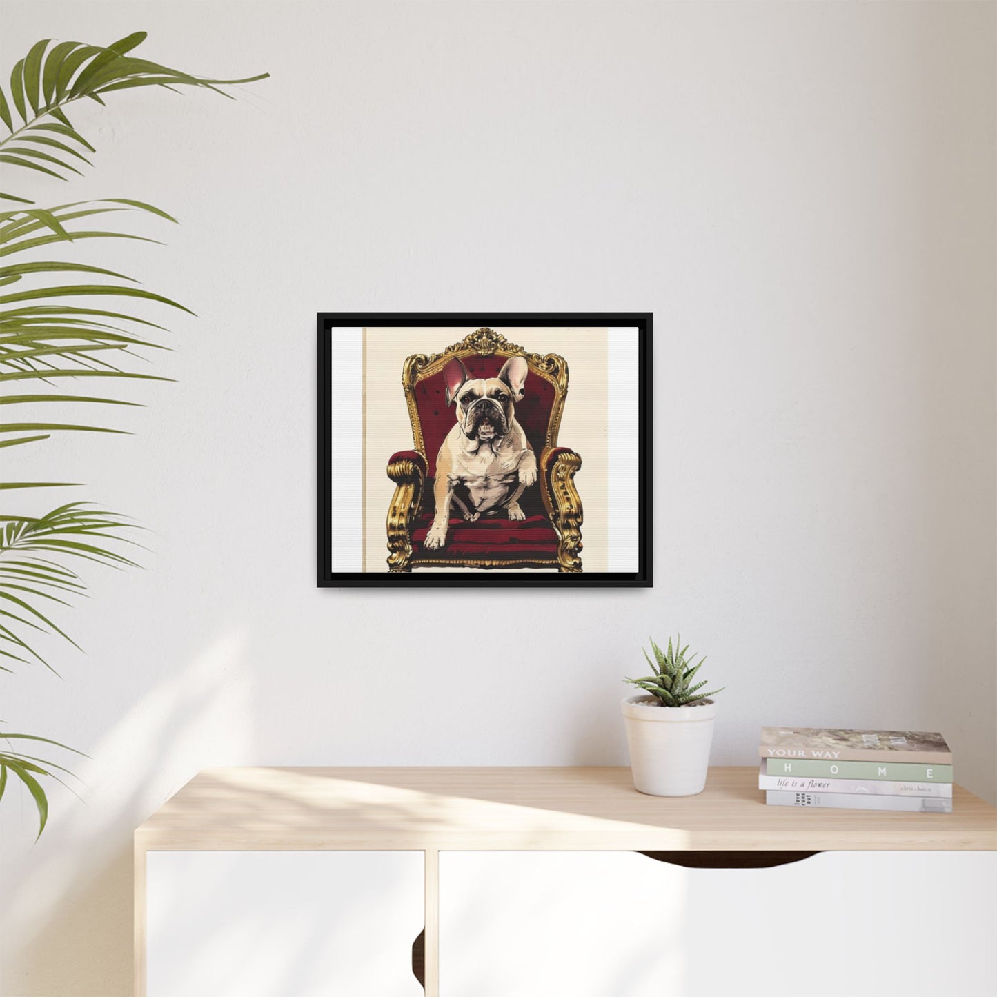 Custom Pet Portrait Framed Matte Canvas Print | Funny Pet Gift