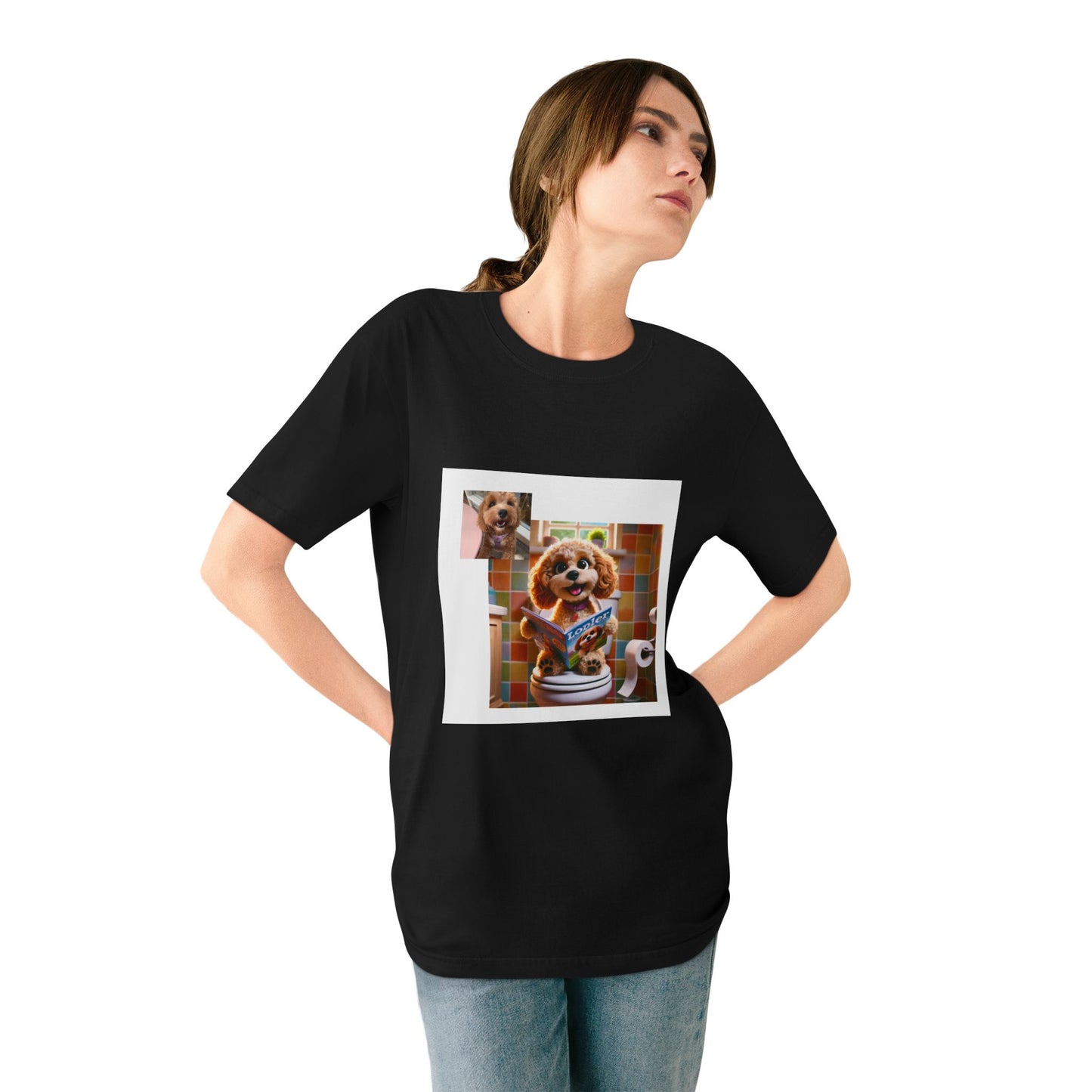 Custom Pet Portrait Organic Unisex T-Shirt | Funny Pet Gift