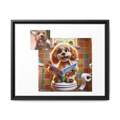 Custom Pet Portrait Framed Matte Canvas Print | Funny Pet Gift